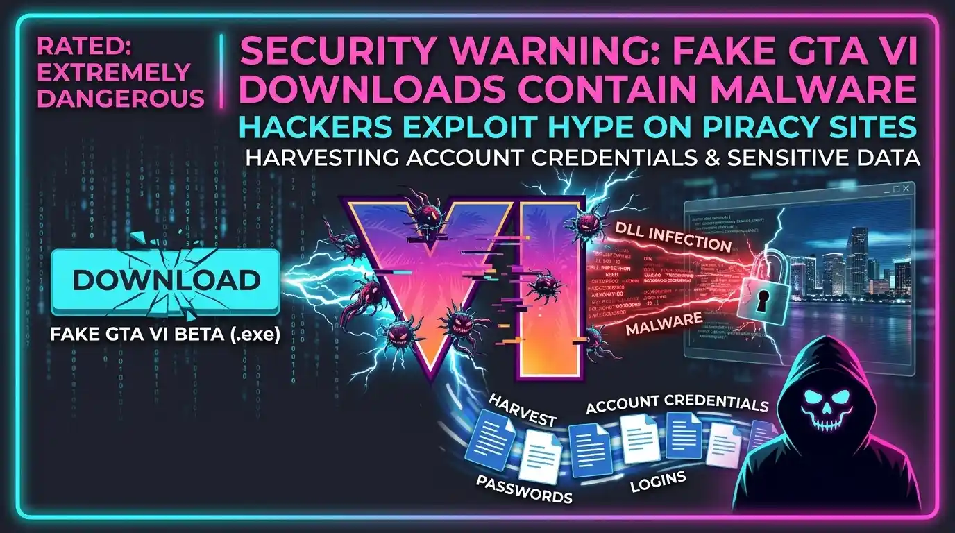 GTA VI Beta Scam: How Fake Installers Are Stealing Passwords