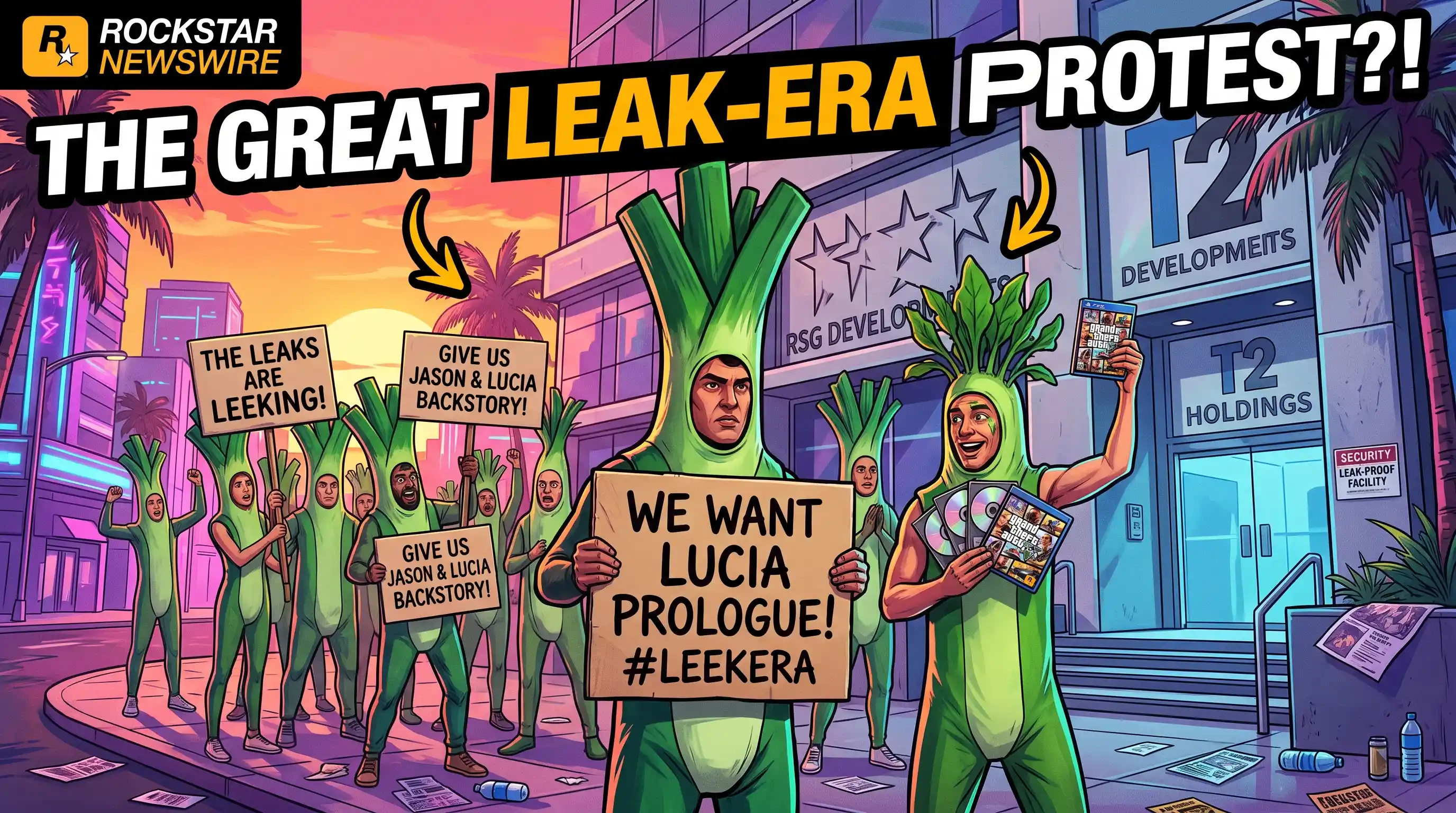 Leaker demands 10 people in leek costumes to unlock GTA 6 prologue footage!